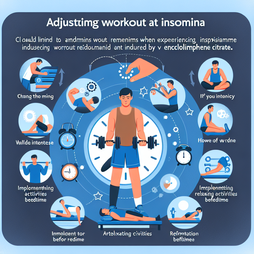 Cómo ajustar el entrenamiento si Enclomiphene citrate produce insomnio