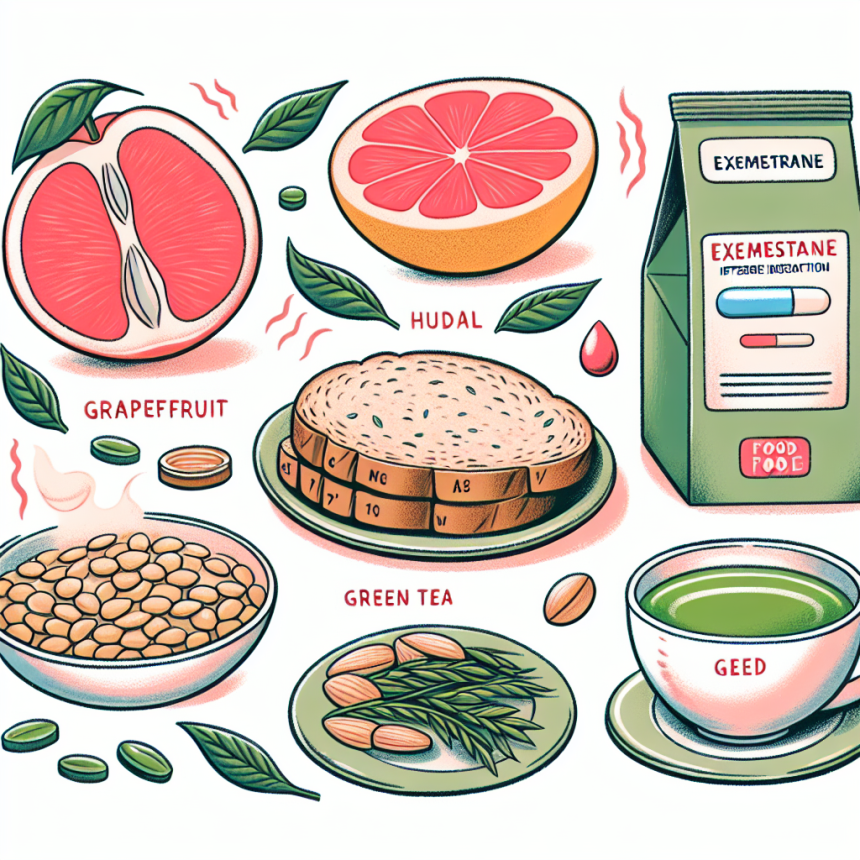 Qué alimentos pueden interferir con la absorción de Exemestane