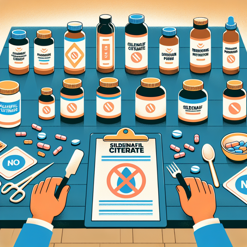 Qué suplementos no deben coincidir con Sildenafil Citrate (Viagra generic)